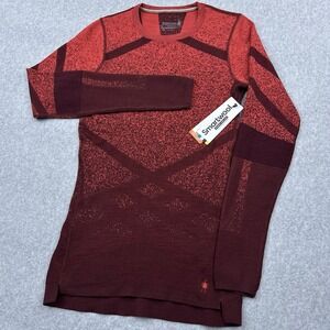 NEW SmartWool Intraknit Thermal Merino Base Layer Black Cherry Scarlet Women's M